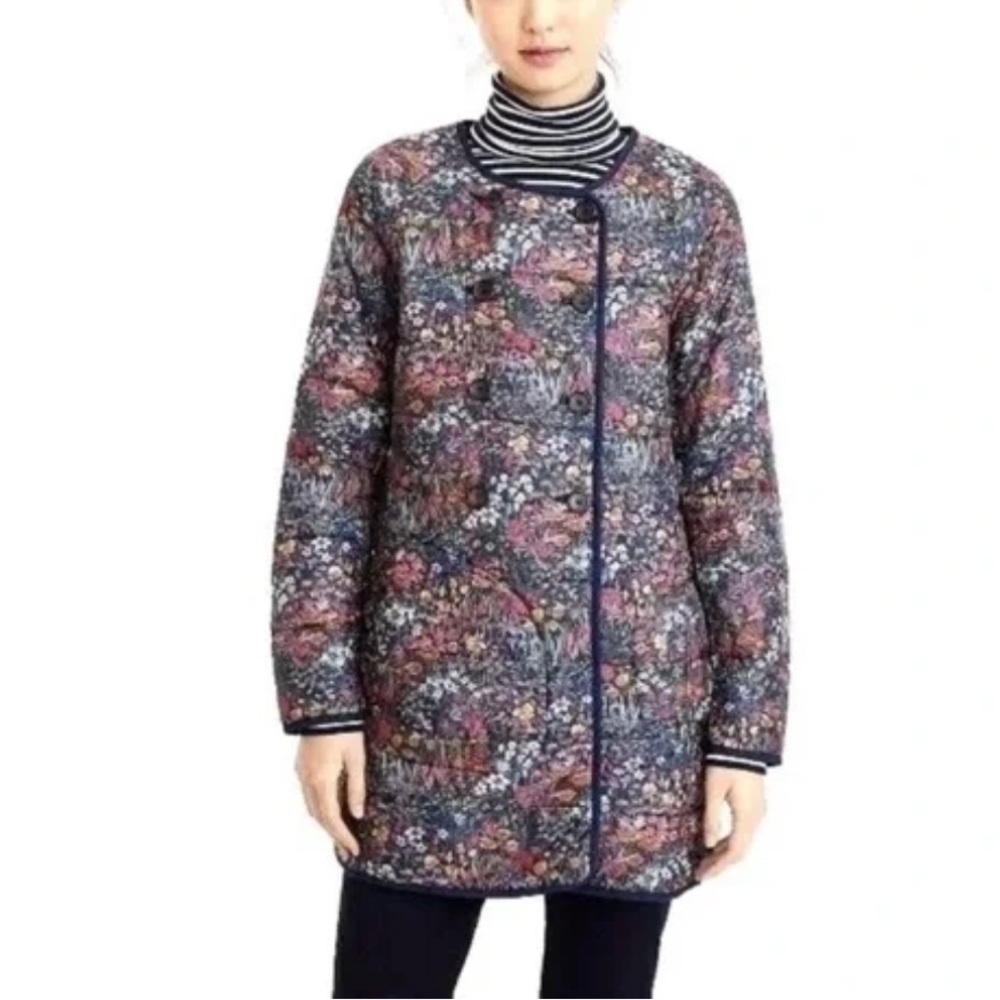 J.Crew Reversible Floral Liberty Fabric Quilted Jacket